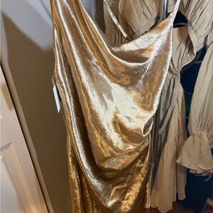 ASOS Gold Satin Dress